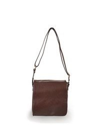 TheDapperTie Brown Super Soft Leather Like Crossbody Bag F73