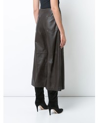 Adam Lippes Leather Wide Leg Cropped Culottes