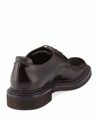 Giorgio Armani Bench Leather Two Tone Derby Shoe Brown