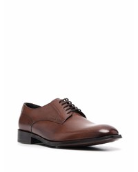 Corneliani Burnished Effect Lace Up Derby Shoes