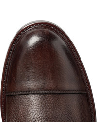 Brunello Cucinelli Cap Toe Full Grain Leather Derby Shoes