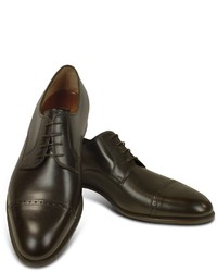 Fratelli Rossetti Dark Brown Calf Leather Cap Toe Oxford Shoes