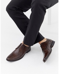 ASOS DESIGN Derby Shoes In Brown Leather