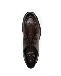 Doucal's Grained Texture Leather Derby Shoes