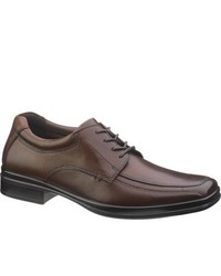 Hush Puppies Quatro Oxford Bk Dark Brown Leather Bicycle Toe Shoes