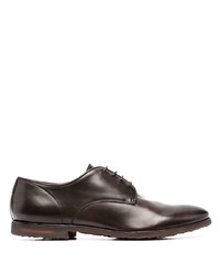 Dark Brown Leather Derby Shoes for Men | Lookastic