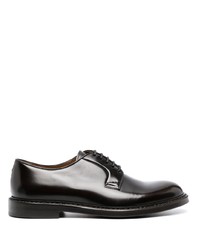 Doucal's Lace Up Patent Leather Derby Shoes