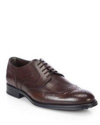 Tod's Leather Wingtip Derby Shoes