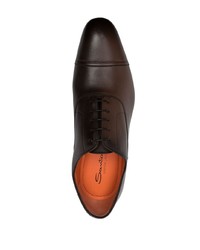 Santoni Panelled Leather Derby Shoes