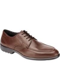 Rockport Total Motion Moc Toe Oxford Coach Brown Leather Lace Up Shoes