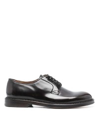 Doucal's Round Toe Patent Leather Derby Shoes