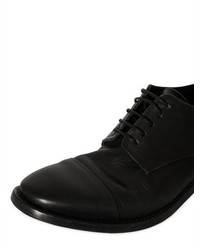 Buttero Washed Leather Derby Lace Up Shoes