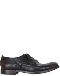 Shoto Washed Leather Derby Lace Up Shoes