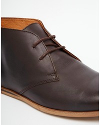 Asos Brand Chukka Boots In Leather