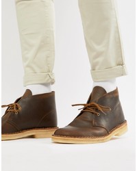 Clarks Originals Desert Boots In Beeswax Leather