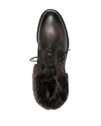 Doucal's Fur Trim Ankle Boots