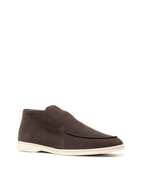 Loro Piana Slip On Leather Ankle Boots