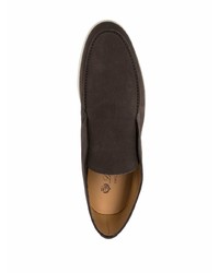 Loro Piana Slip On Leather Ankle Boots