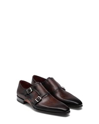 Magnanni Altamira Double Monk Shoe In Brown At Nordstrom