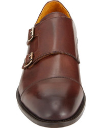 Barneys New York Cap Toe Double Monk Shoes