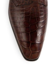 Mezlan Double Monk Strap Alligator Leather Dress Shoes