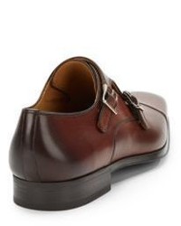 Double Monkstrap Leather Dress Shoes