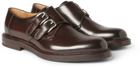Gucci Leather Monk Strap Shoes, $735 