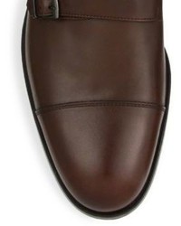 Hugo Boss Monutal Monk Strap Leather Shoes