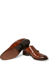 Okeeffe Manach Hand Polished Leather Monk Strap Shoes
