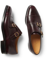 John Lobb William Leather Monk Strap Shoes