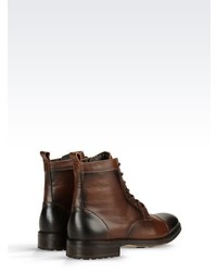 Armani Jeans Leather Ankle Boot