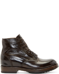 Officine Creative Brown Leather Lowry Boots