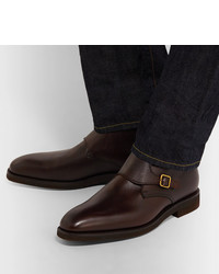George Cleverley Fry Full Grain Leather Monk Strap Boots