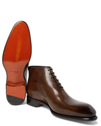 Santoni Whole Cut Leather Boots