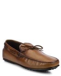 Tod's Burnished Leather City Driver Moccasins
