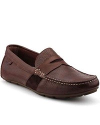 Sperry Topsider Shoes Wave Driver Penny Loafer Dark Brown Leather