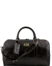 Dark Brown Leather Duffle Bag