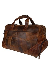 Dark Brown Leather Duffle Bag