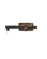 Rag & Bone Dwight Leopard Print Calf Hair And Leather Belt Bag