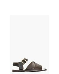 Marni Edition Brown Leather Fussbett Sandals