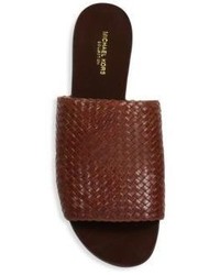 Michael Kors Michl Kors Collection Byrne Woven Leather Slides