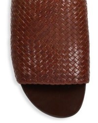 Michael Kors Michl Kors Collection Byrne Woven Leather Slides