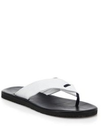 Saks Fifth Avenue Collection Perforated Leather Flip Flops