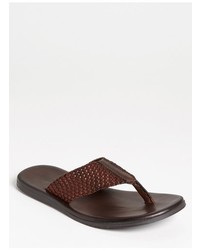 To Boot New York Cadiz Braided Leather Flip Flop