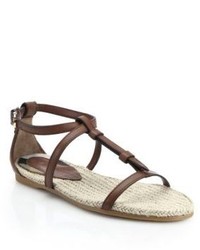 Burberry Westerdale Flat Leather Sandals