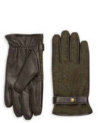 Barbour Acomb Wool Trimmed Leather Gloves