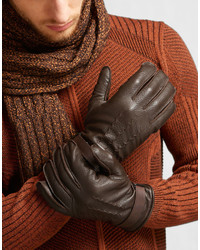 Belstaff Davington Gloves Dark Brown