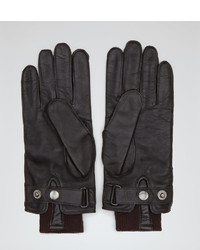 Reiss Booth Cuffed Leather Gloves