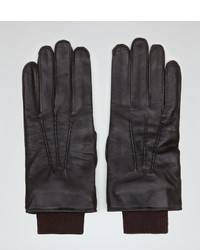 Reiss Booth Cuffed Leather Gloves