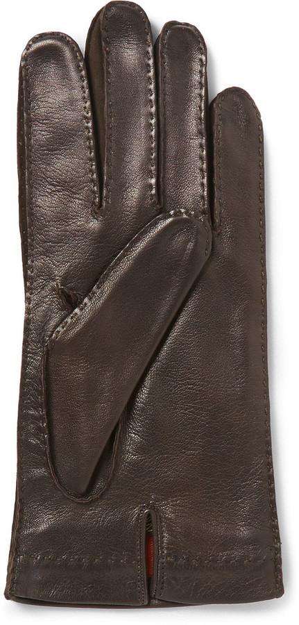 Loro Piana Cashmere Lined Leather Gloves Mr Porter Lookastic